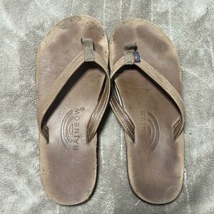 Rainbow flip flops size 6